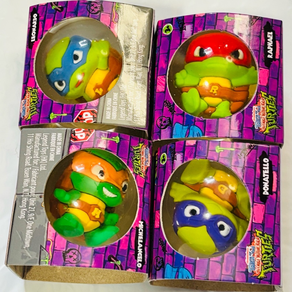 Full Set of Teenaged Mutant Ninja Turtles Character Bouncy Balls